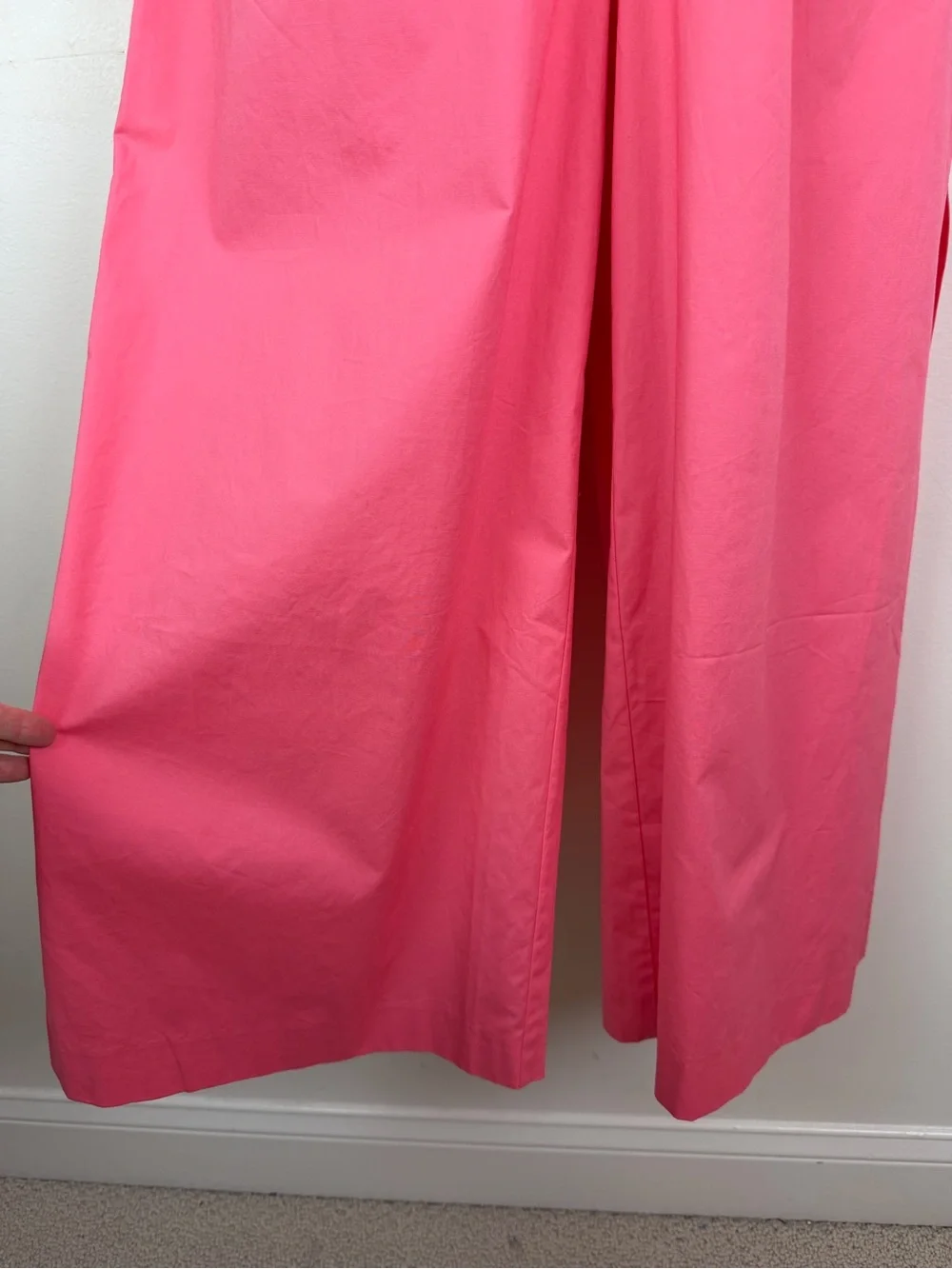 NWT J. Crew Wrap-Tie Jumpsuit in Stretch Poplin Bright Coral Size 4
